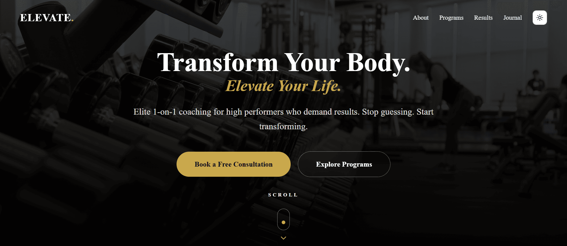 Personal Trainer Website